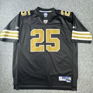 VTG New Orleans Saints Jersey Mens 2XL Black NFL Football Reggie Bush 25 Reebok